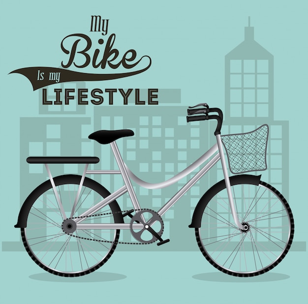 Illustrazione di lifestyle di bici