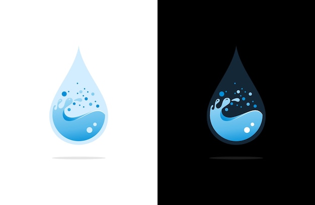 illustrazione di logo di goccia d'acqua di lusso
