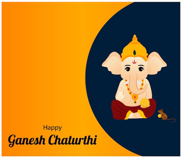 Illustrazione Di Lord Ganpati Sfondo Per Ganesh Chaturthi Festival Dell'India