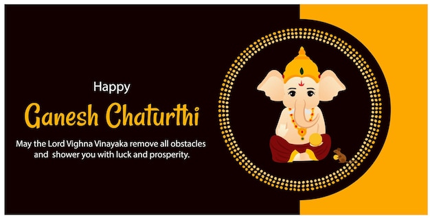 Illustrazione Di Lord Ganpati Sfondo Per Ganesh Chaturthi Festival Dell'India