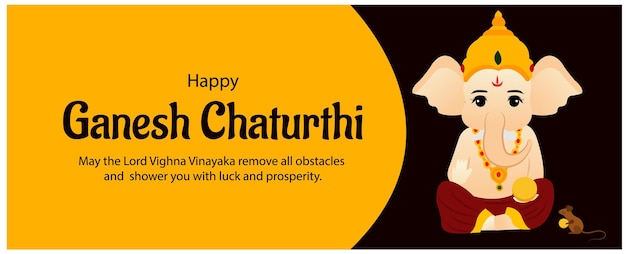 Illustrazione Di Lord Ganpati Sfondo Per Ganesh Chaturthi Festival Dell'India