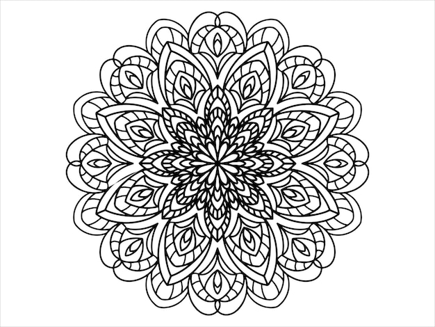 Illustrazione di Mandala Line Art Pattern