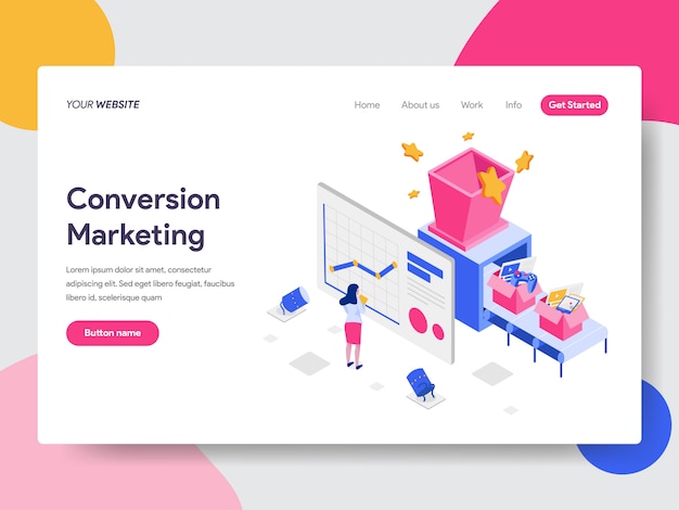 Illustrazione di marketing di conversione