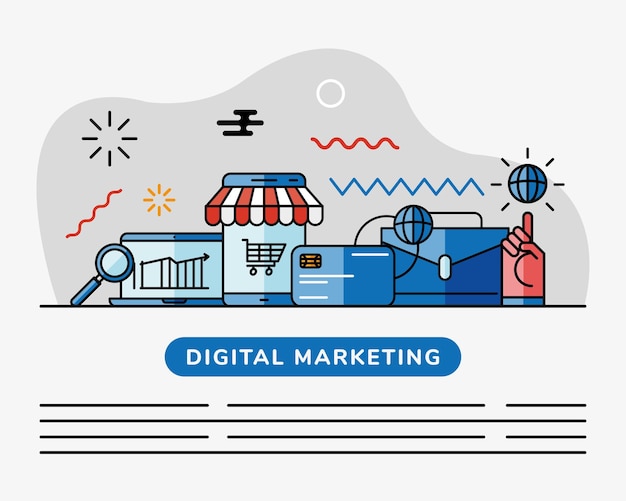 Illustrazione di marketing digitale