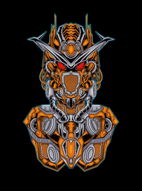 Illustrazione di mecha gundam