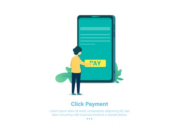 Illustrazione di metodo di pagamento mobile