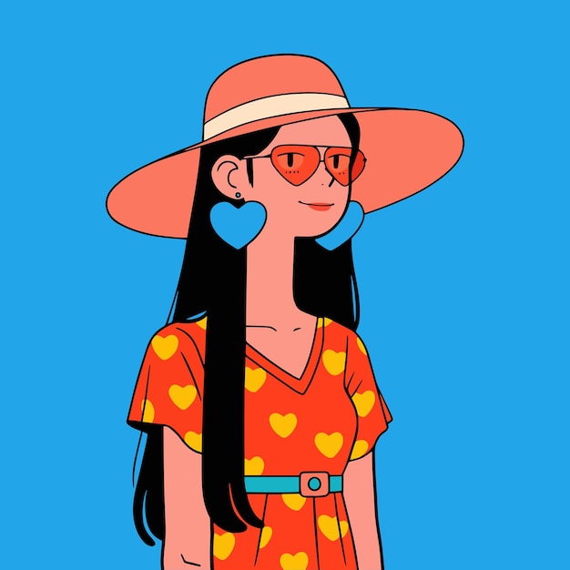 Illustrazione di moda per ragazze estive
