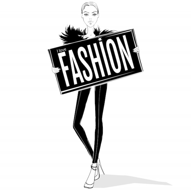 Illustrazione di moda ragazza