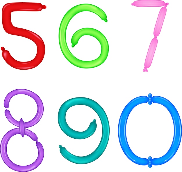 Illustrazione di numeri colorati