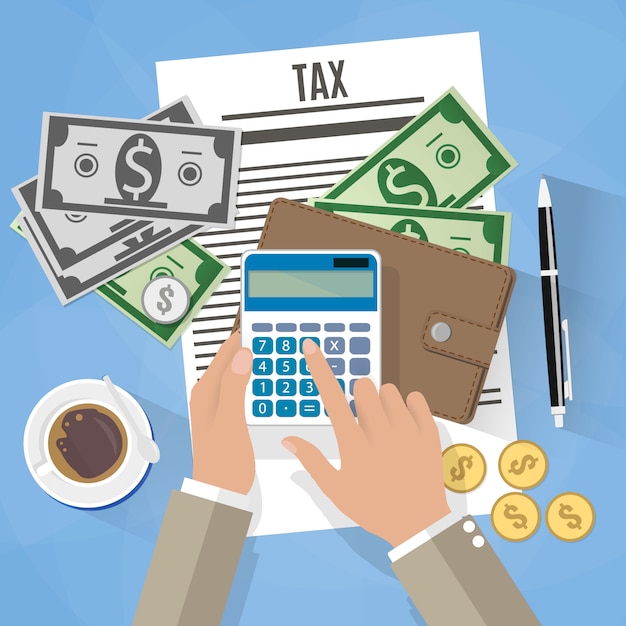 Illustrazione di pagamento fiscale
