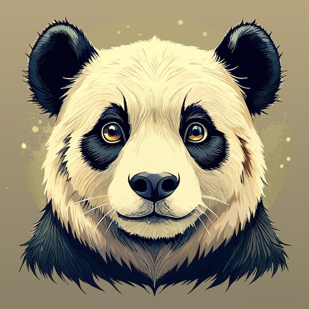 Illustrazione di panda Modello di social media Poster Testo vettoriale modificabile