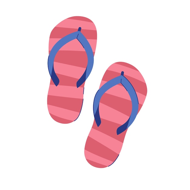 Illustrazione di pantofole a strisce