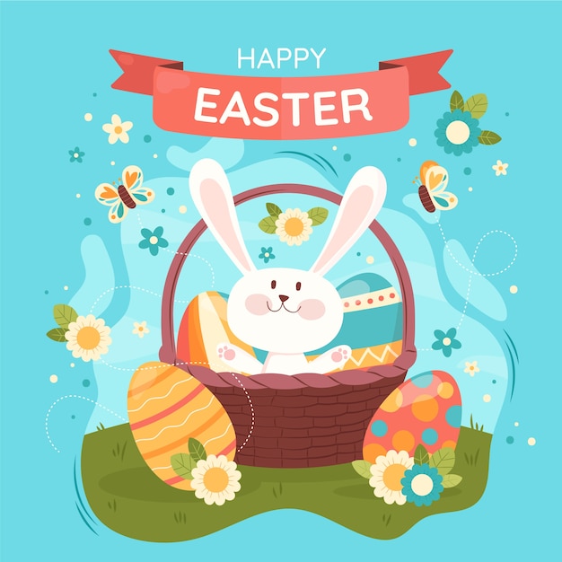 Illustrazione di Pasqua piatta