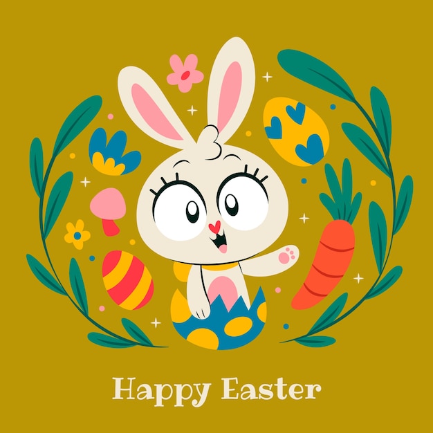 Illustrazione di Pasqua piatta