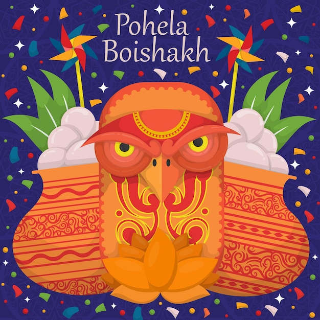 Illustrazione di Pohela Boishakh