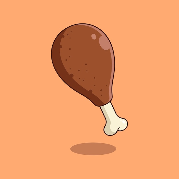 Illustrazione di pollo fritto dei cartoni animati