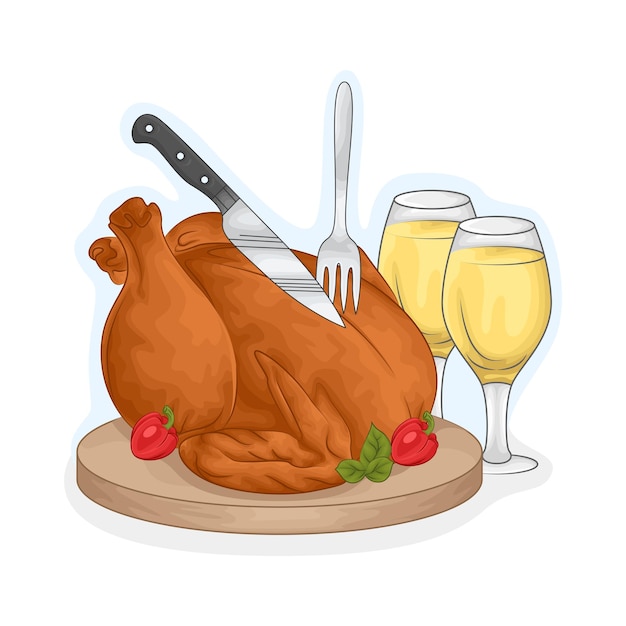Illustrazione di pollo