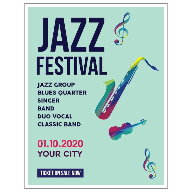 Illustrazione di poster jazz