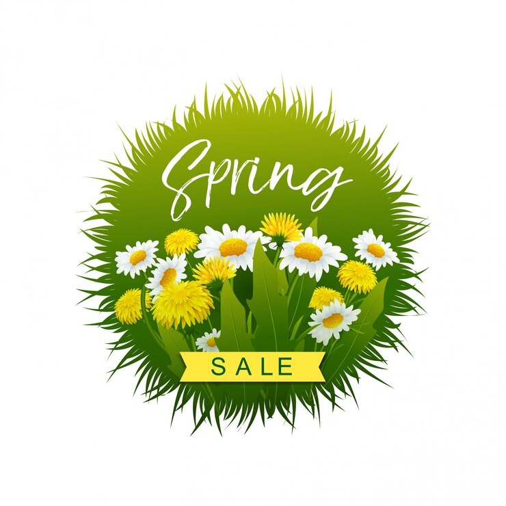 illustrazione di primavera con denti di leone