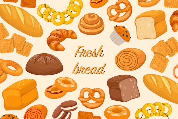 illustrazione di prodotti da forno