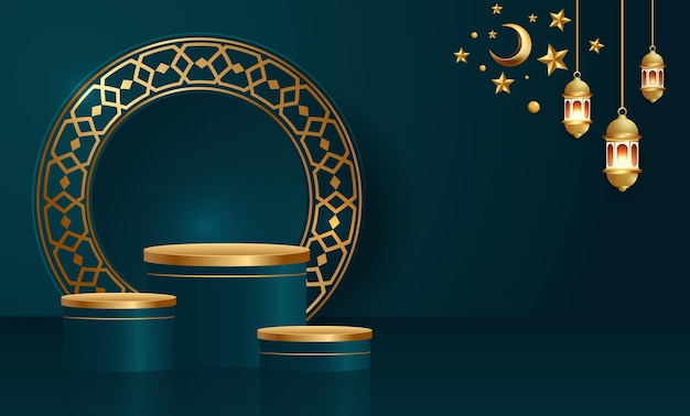 Illustrazione di progettazione del fondo della bandiera di Ramadan kareem