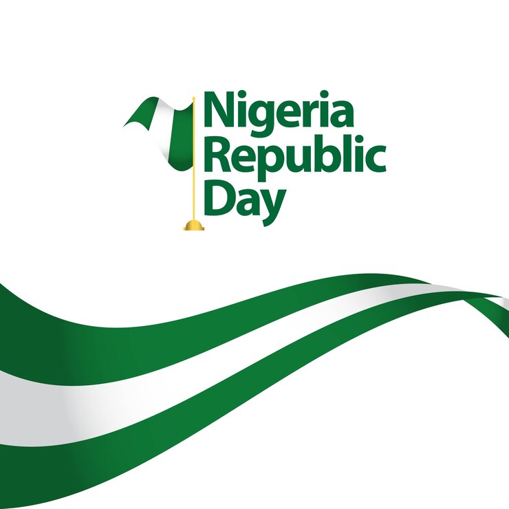 Illustrazione di progettazione del modello di vettore di giorno della Repubblica della Nigeria