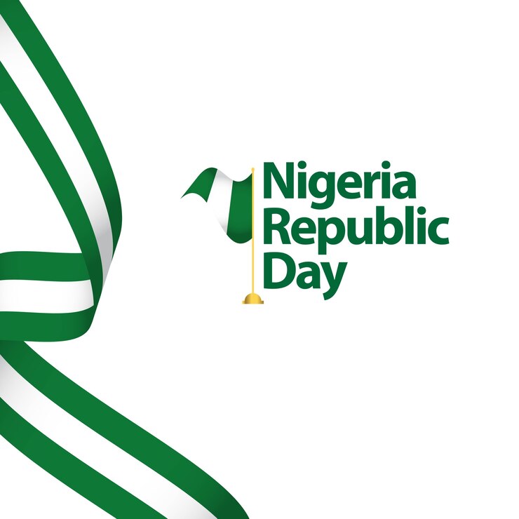 Illustrazione di progettazione del modello di vettore di giorno della Repubblica della Nigeria