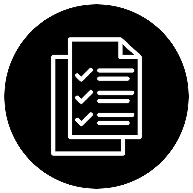 Illustrazione di progettazione di icone vettoriali di lista