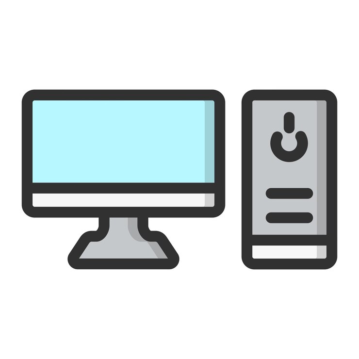 Vettore illustrazione di progettazione di icone vettoriali per computer
