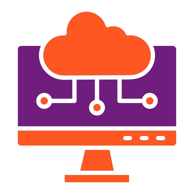 Illustrazione di progettazione di icone vettoriali per il cloud computing