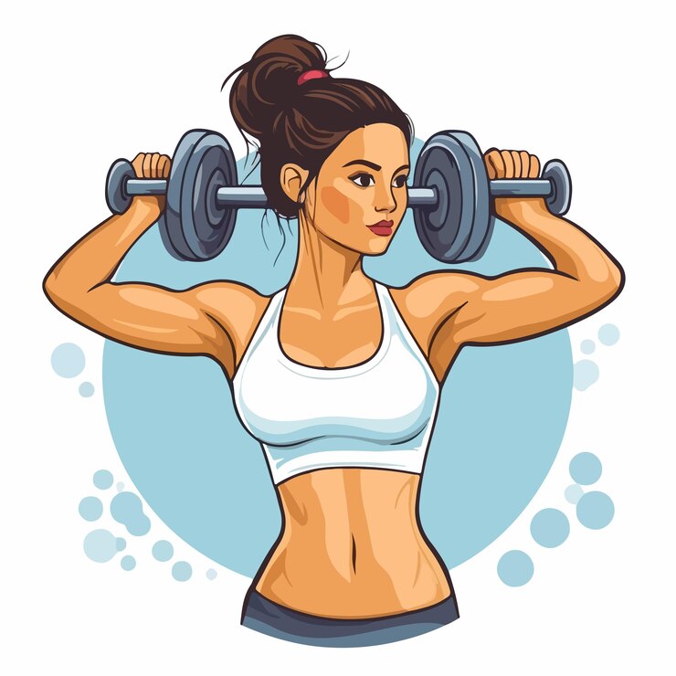 Vettore illustrazione di progettazione vettoriale di fitness dinamico per donne stile di vita