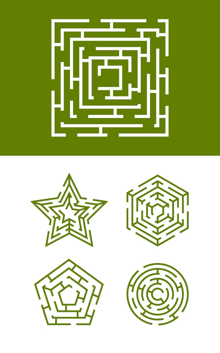 Illustrazione di raccolta del labirinto
