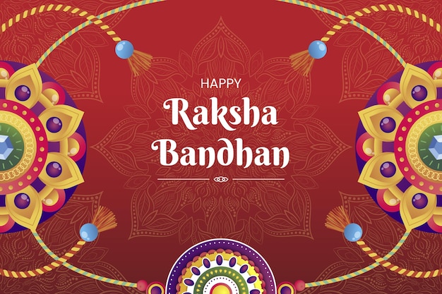 Illustrazione di raksha bandhan gradiente