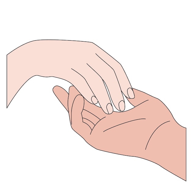 Illustrazione di San Valentino che si tiene per mano