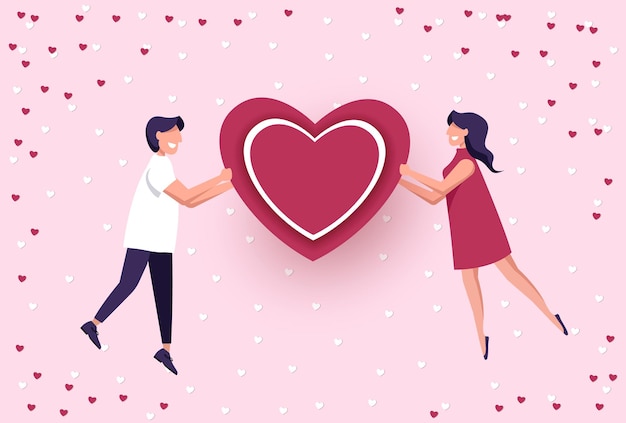 Illustrazione di San Valentino di una coppia.