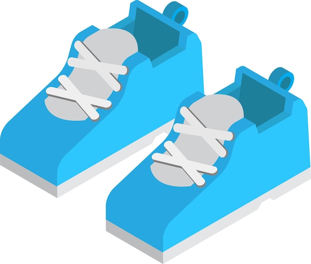 Illustrazione di scarpe sportive in stile isometrico 3D