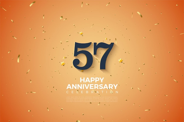 Illustrazione di sfondo del 57 ° anniversario