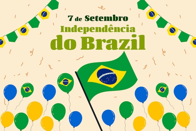 Illustrazione di sfondo del giorno dell'indipendenza del Brasile 7 settembre