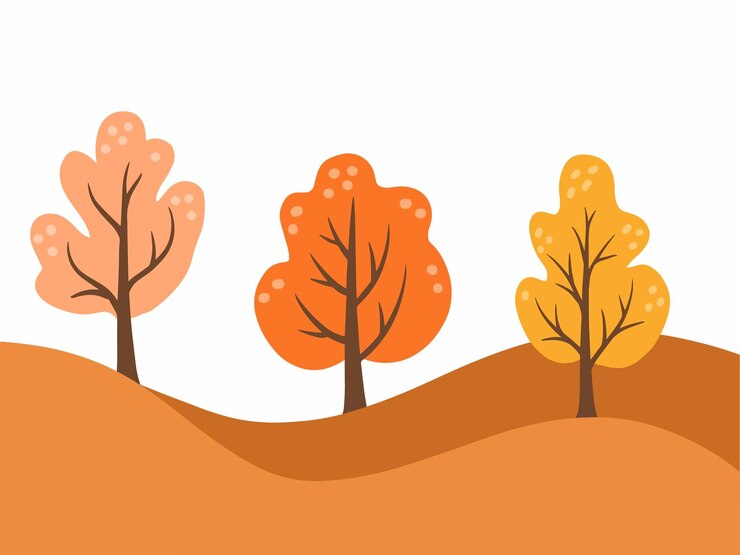 Vettore illustrazione di sfondo dell'albero d'autunno vintage