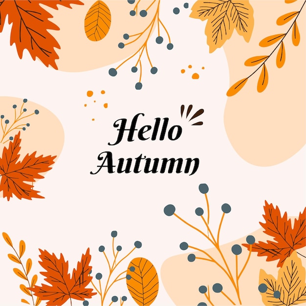 Illustrazione di sfondo delle foglie d'autunno della stagione autunnale