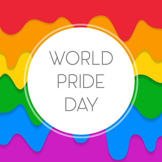 Illustrazione di sfondo di Hapy World Pride Day per lgbt