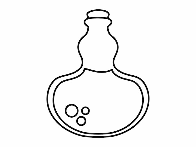 Illustrazione di sfondo di Potion Line Art
