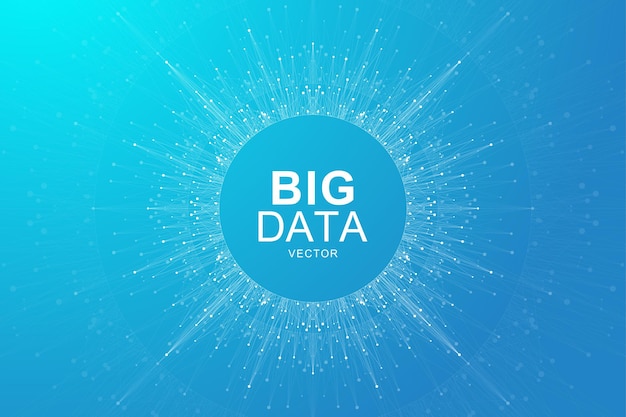 Illustrazione di sfondo di visualizzazione di grandi quantità di dati