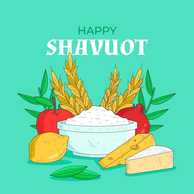 Illustrazione di shavuot disegnata a mano