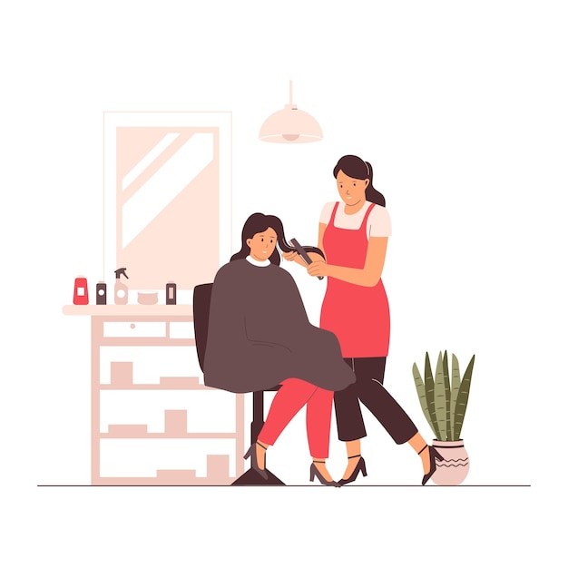 Illustrazione di stile da parrucchiere femminile