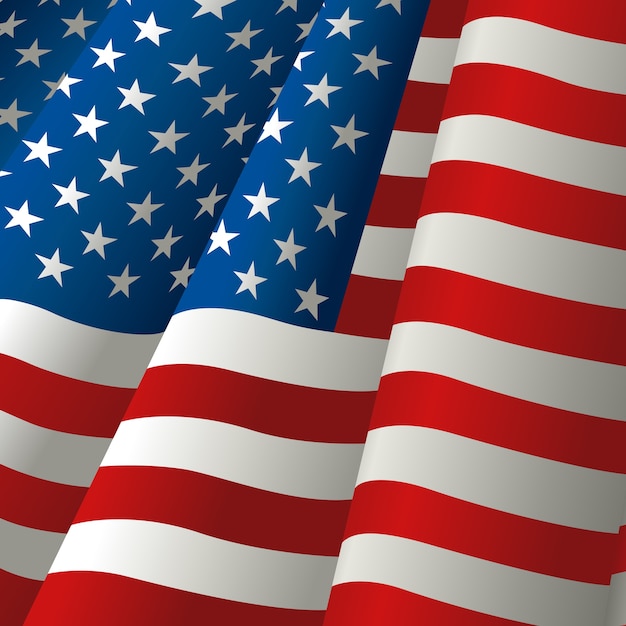 Illustrazione di sventolando la bandiera USA