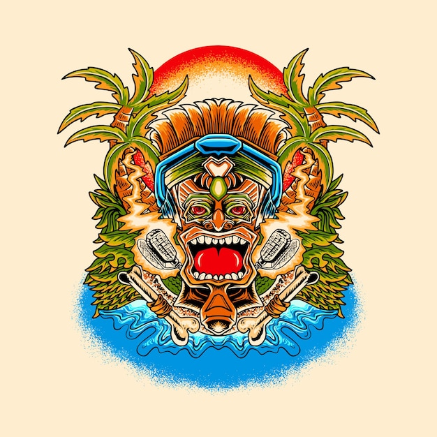 Illustrazione di Tiki Music Summer