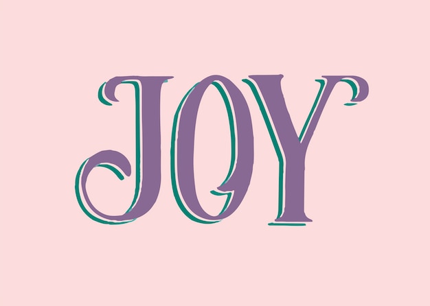 Illustrazione di tipografia di gioia