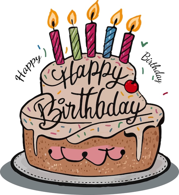 Illustrazione di torta di compleanno