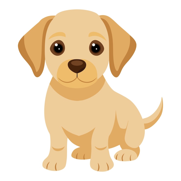 Vettore illustrazione di un adorabile cucciolo di labrador retriever